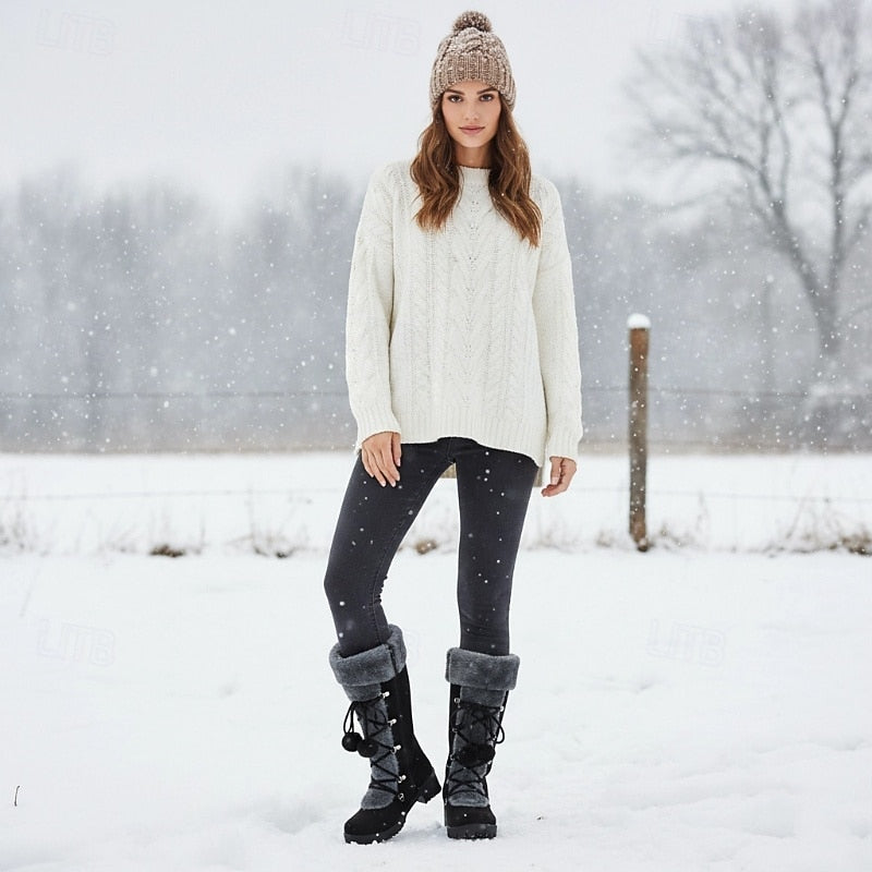 Danica | Bottes d’hiver confortables à lacets