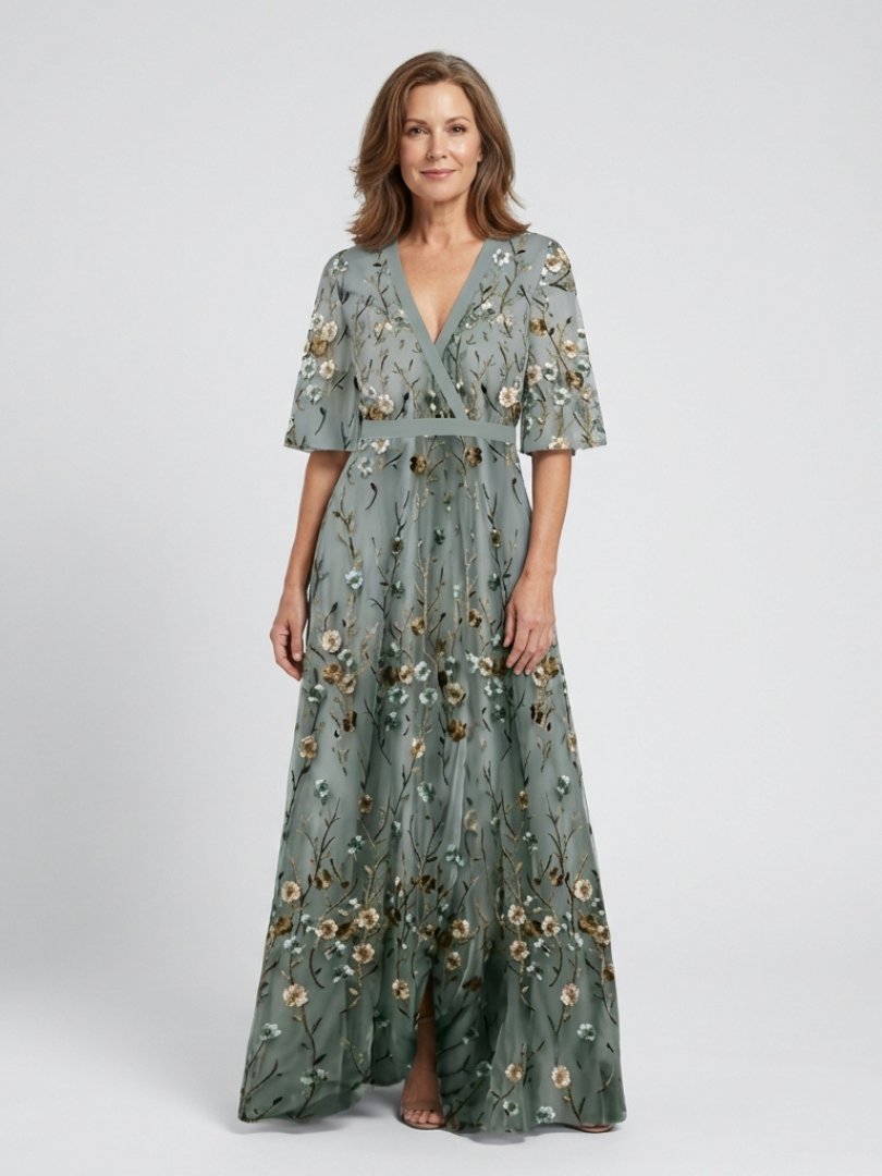 Annalee™ | Robe maxi fleurie col V