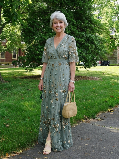 Annalee™ | Robe maxi fleurie col V