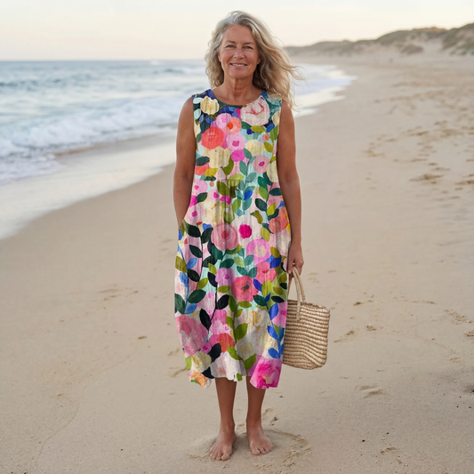 Robe midi Ava™ à fleurs