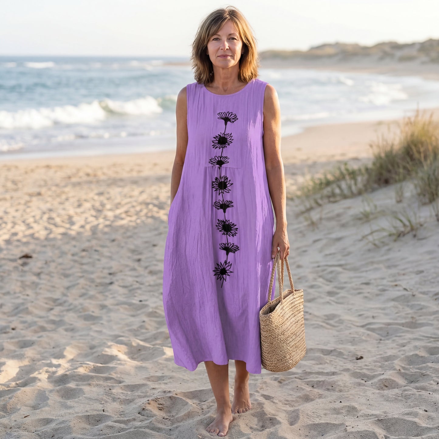 Emma™ Midikleid Violet Bloom