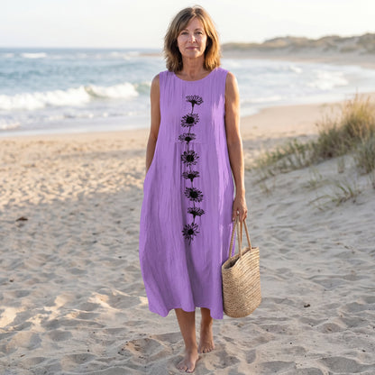 Emma™ Midikleid Violet Bloom