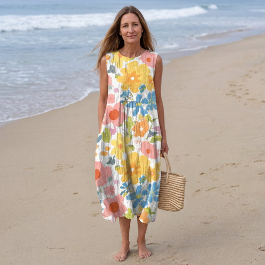 Ella™ Midi-Kleid mit Pastellblumenmuster