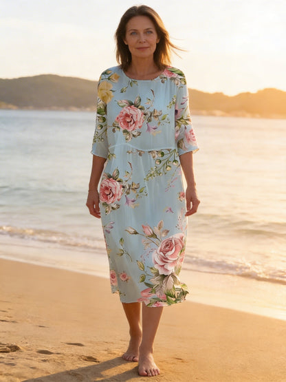 Keely | Blumenkleid Sonnenuntergang