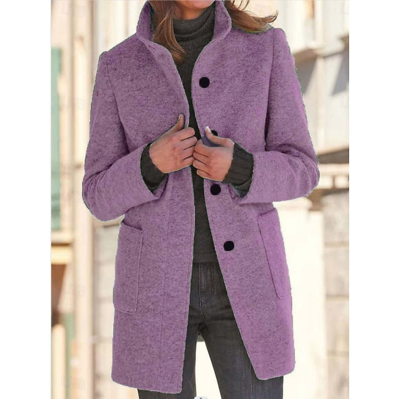 Josephine | Manteau long à col montant