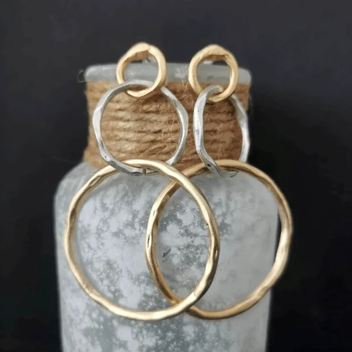 Leandra™ | Boucles d’oreilles vintage or et argent