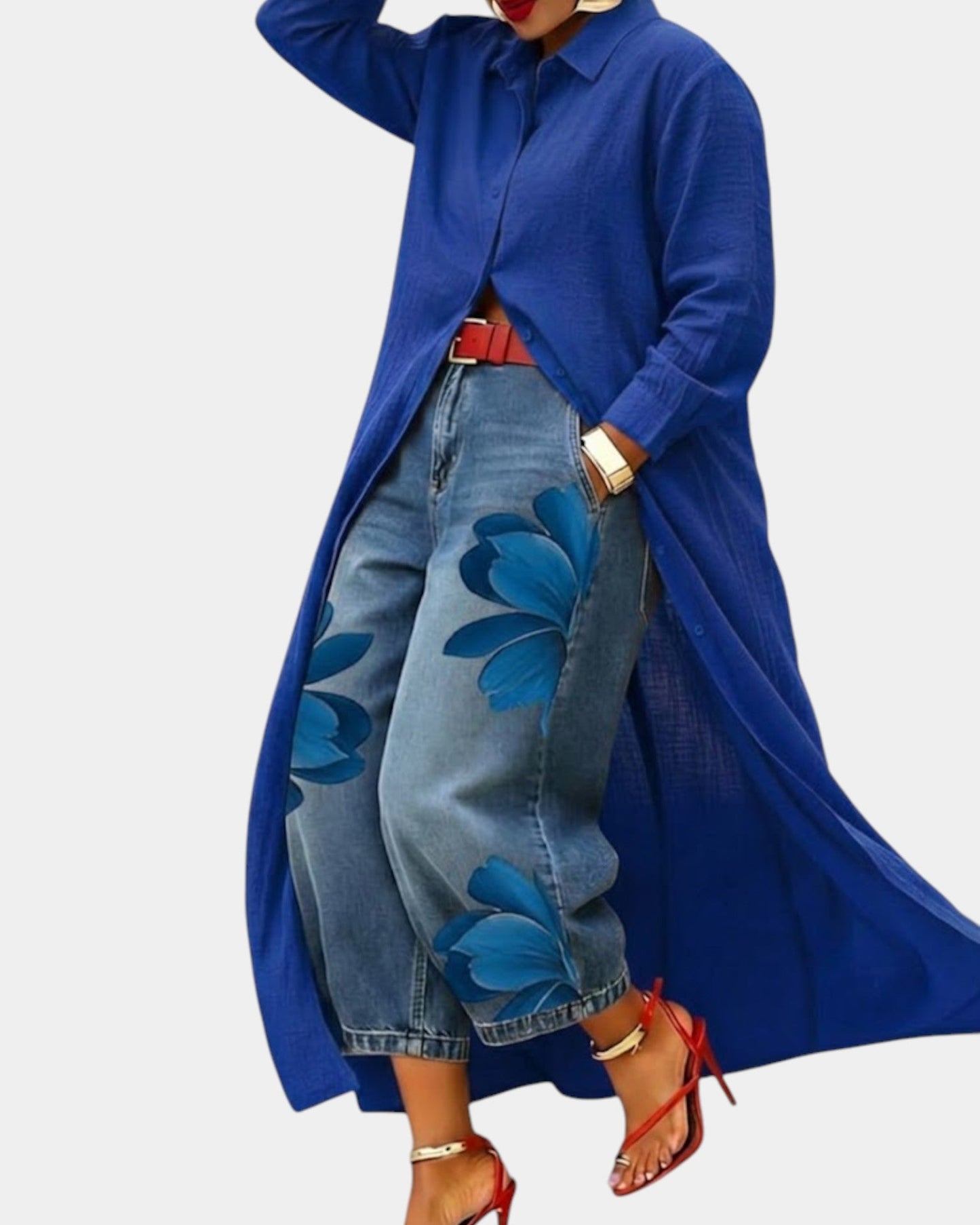 Céliane™ | Ensemble robe et pantalon en jean
