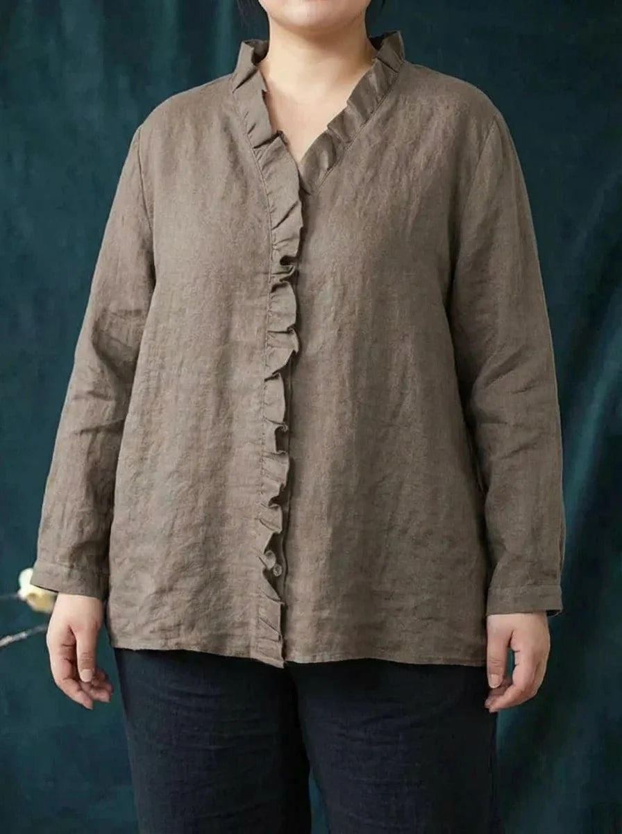 Eline™ | Blouse en lin élégante d’été