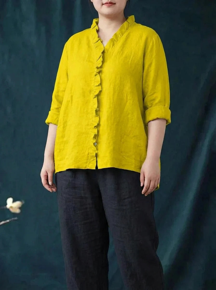 Eline™ | Blouse en lin élégante d’été
