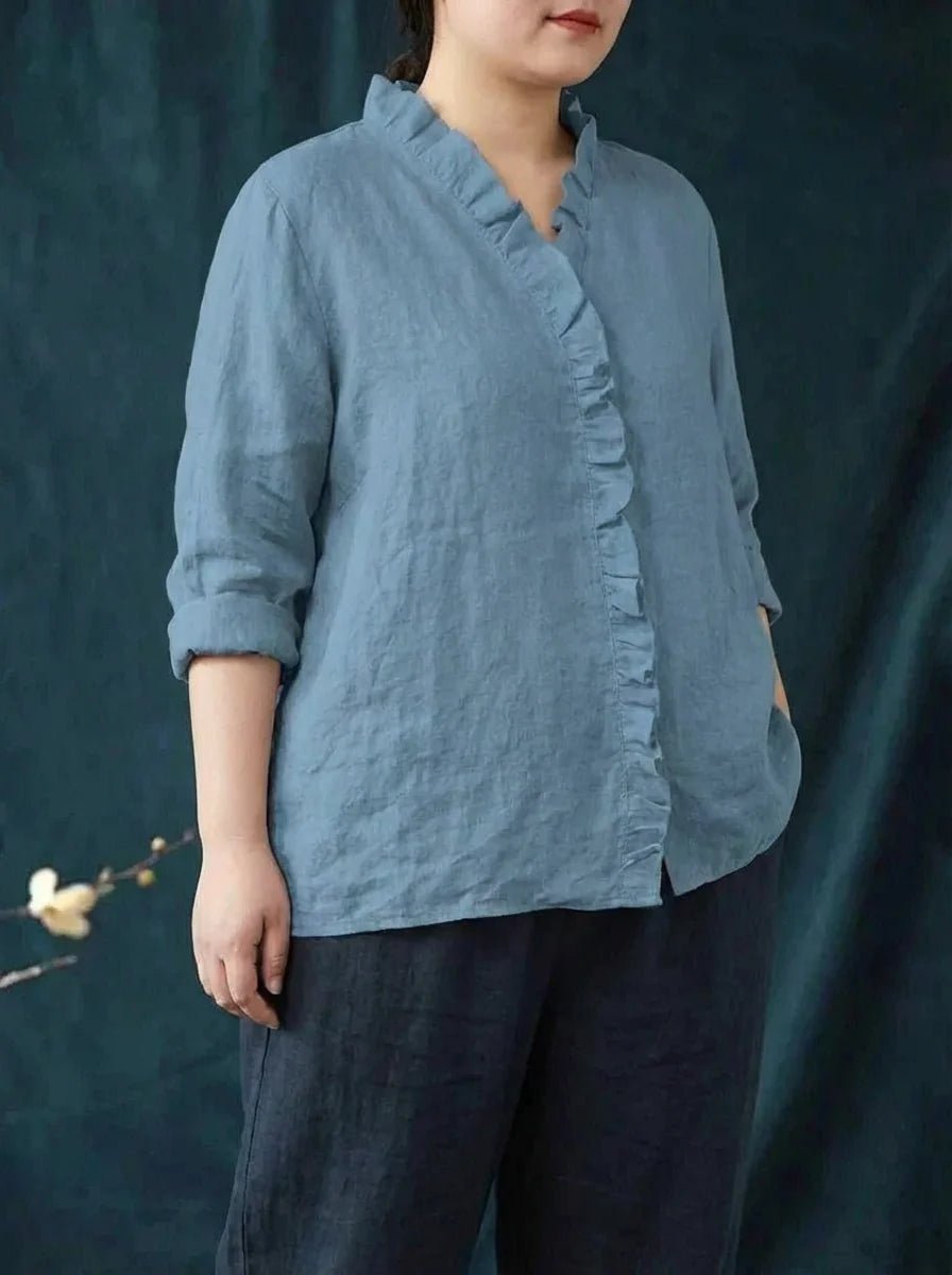 Eline™ | Blouse en lin élégante d’été