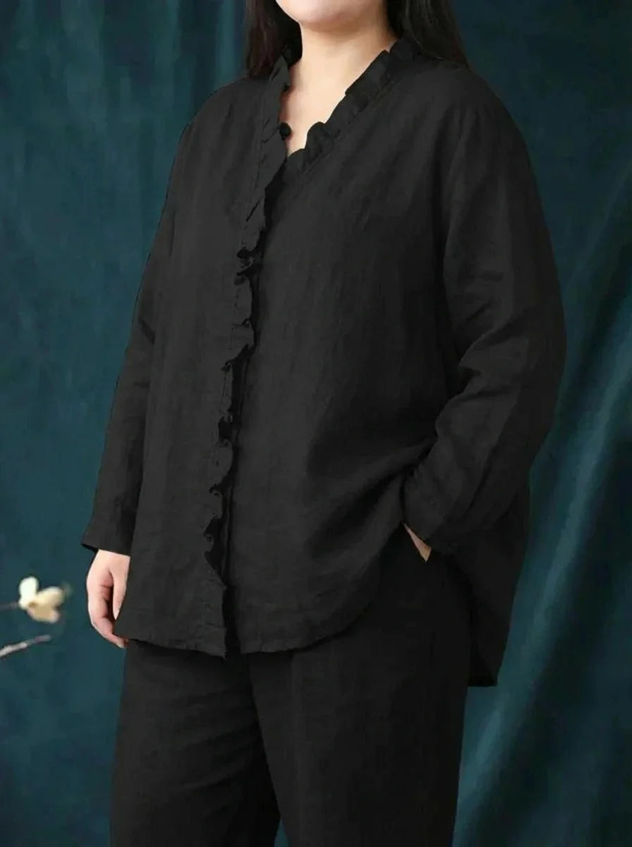 Eline™ | Blouse en lin élégante d’été