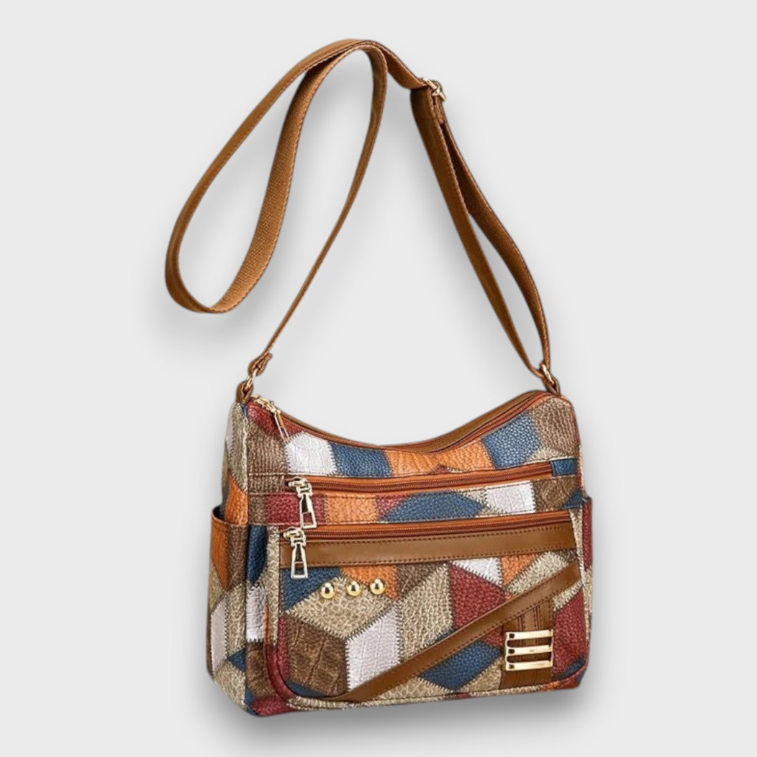 Miresta™ | Sac bandoulière en cuir patchwork