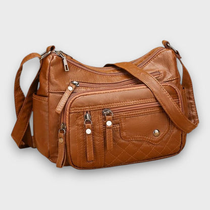 Bresaya™ | Sac bandoulière en cuir souple multi-poches