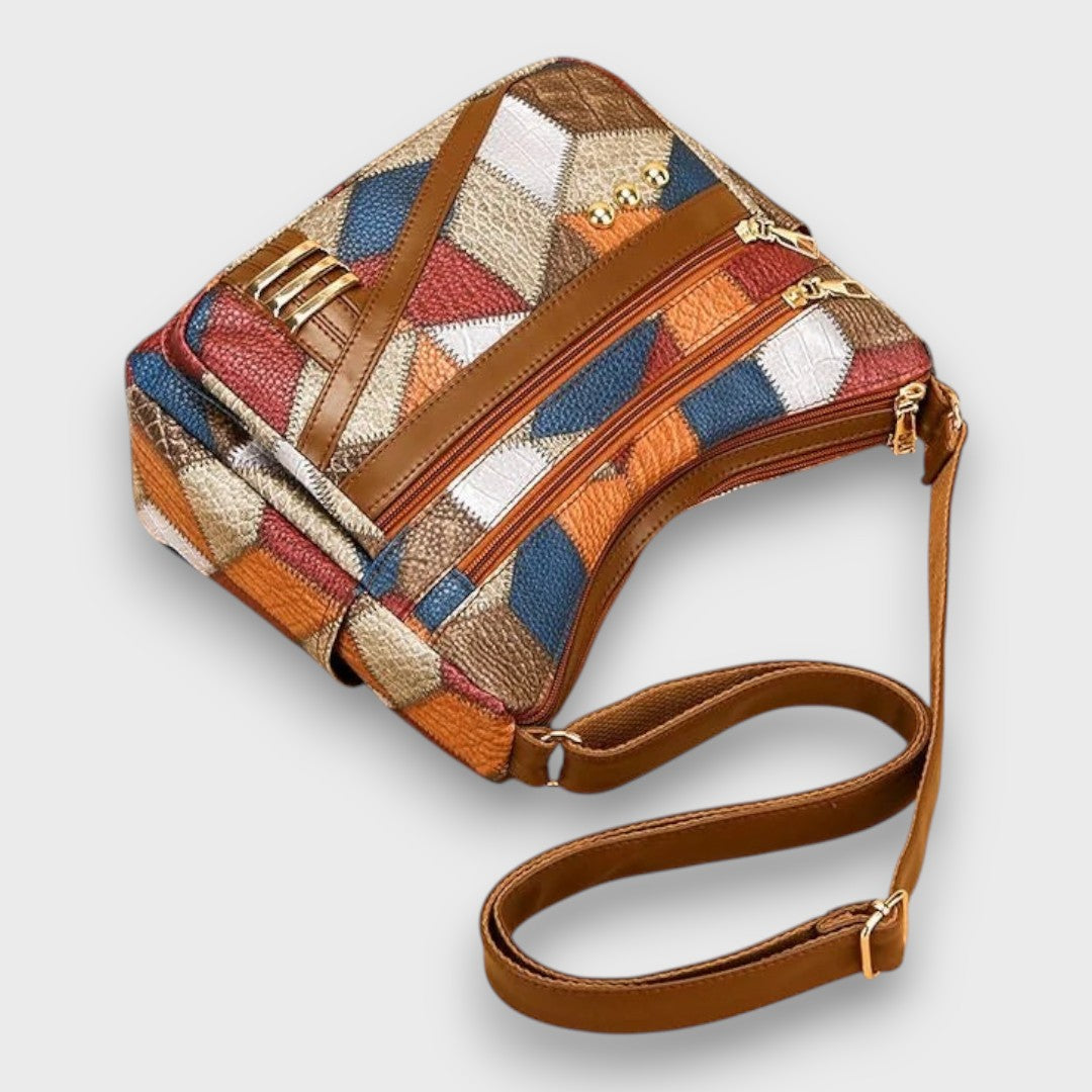 Miresta™ | Sac bandoulière en cuir patchwork