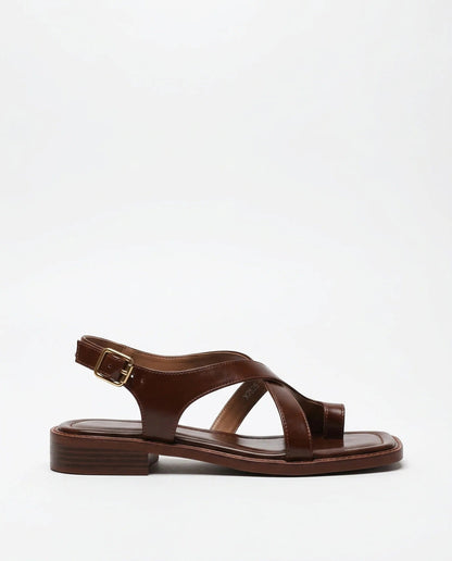 RABIA™ | SANDALES CROISÉES EN CUIR ITALIEN