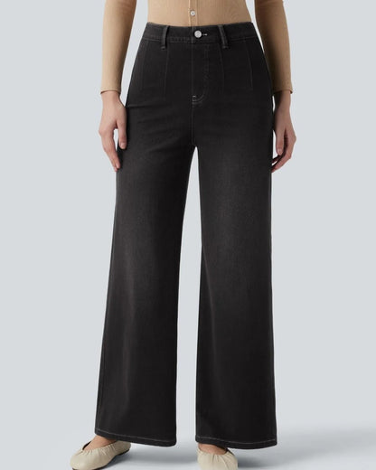 Virelle™ | Jean jambe large bleu azur