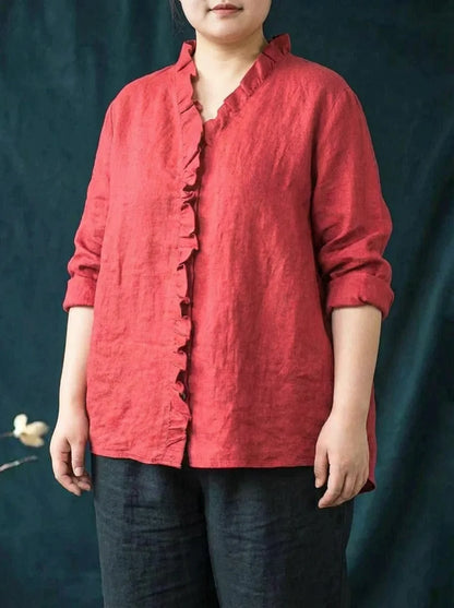Eline™ | Blouse en lin élégante d’été