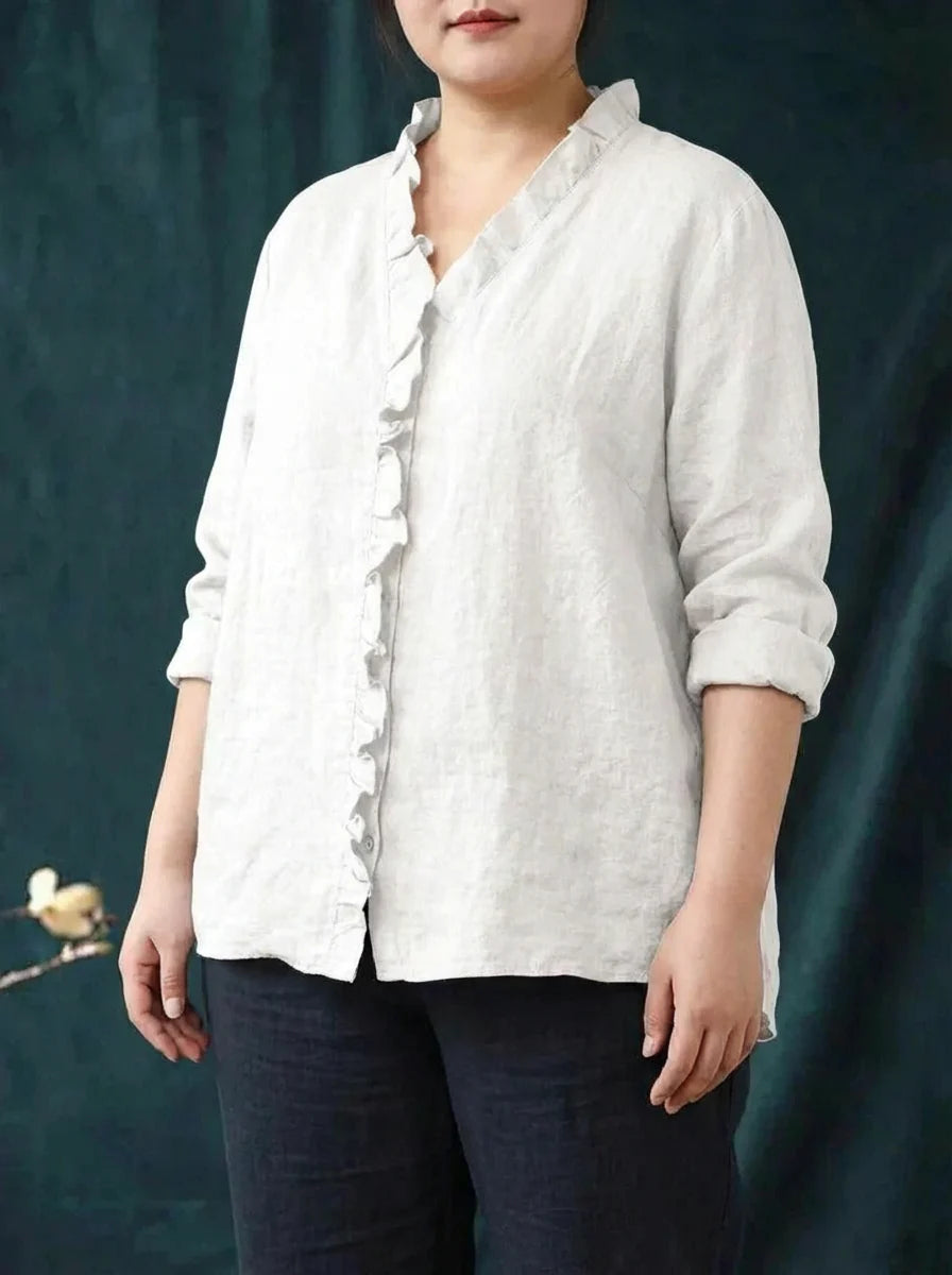 Eline™ | Blouse en lin élégante d’été