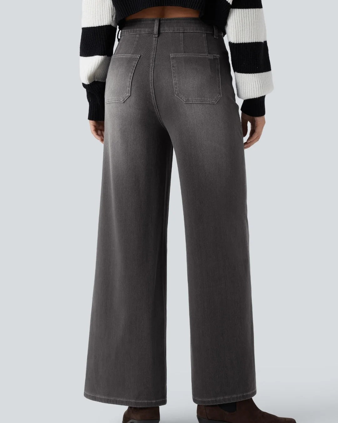 Virelle™ | Jean jambe large bleu azur