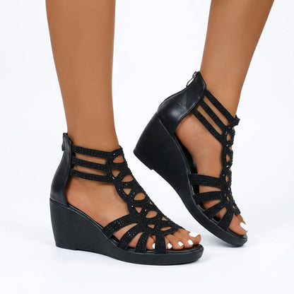 NADIRA™ | SANDALES COMPENSÉES AJOURÉES