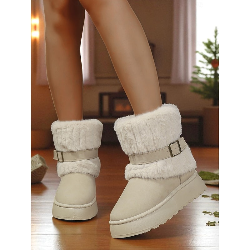 Cecily | Bottes de neige douillettes à bordure en fourrure
