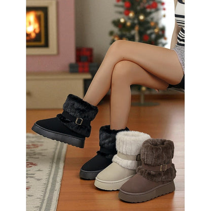 Cecily | Bottes de neige douillettes à bordure en fourrure