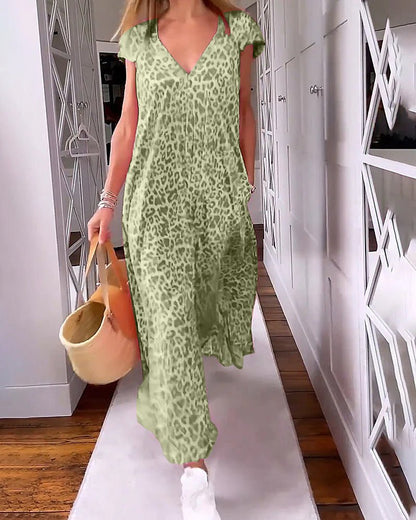 Glaiza | Maxikleid mit V-Ausschnitt