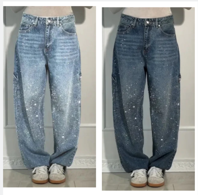 Amoria™ | Jeans ornés de bijoux fantaisie