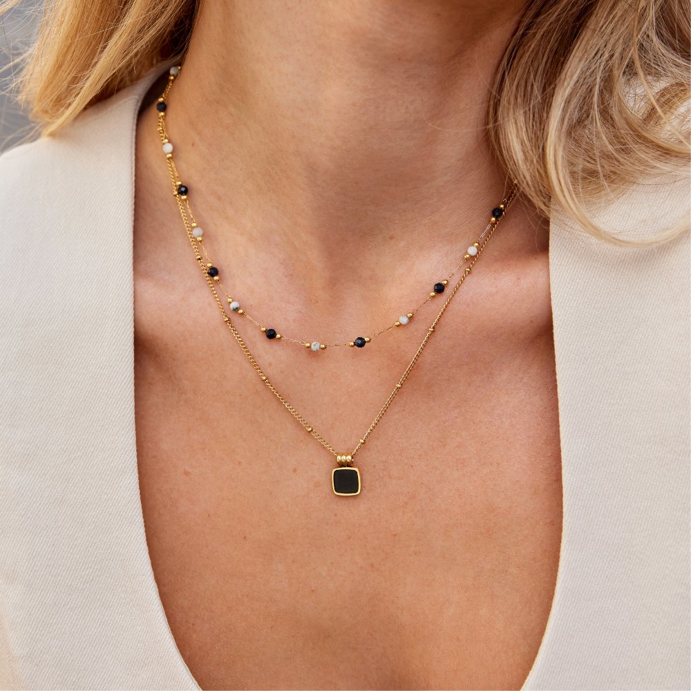 Hana™ | Collier à couches avec pierres