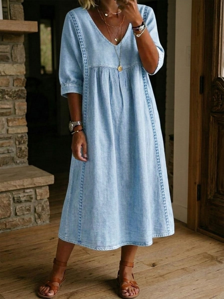 Lorène™ | Robe en jean vintage