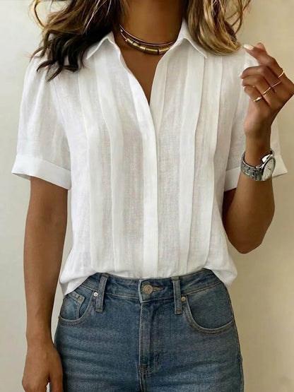 Rim™ | Chemise ample plissée à revers