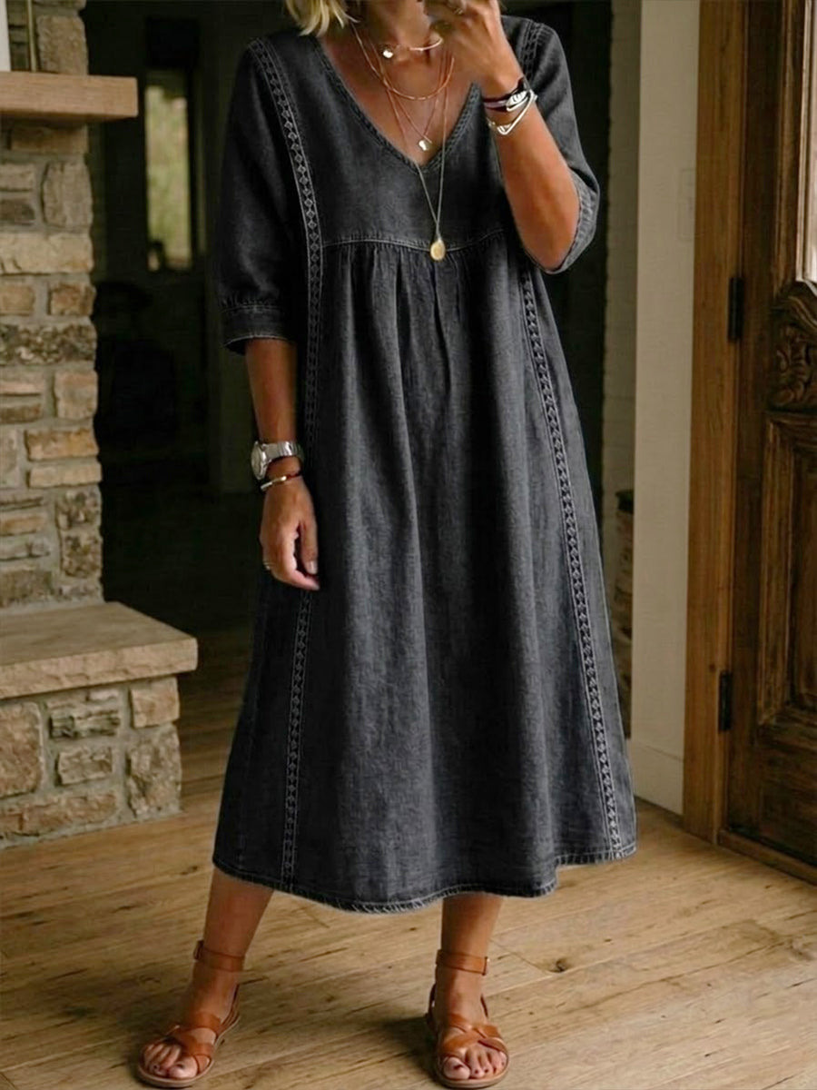Lorène™ | Robe en jean vintage