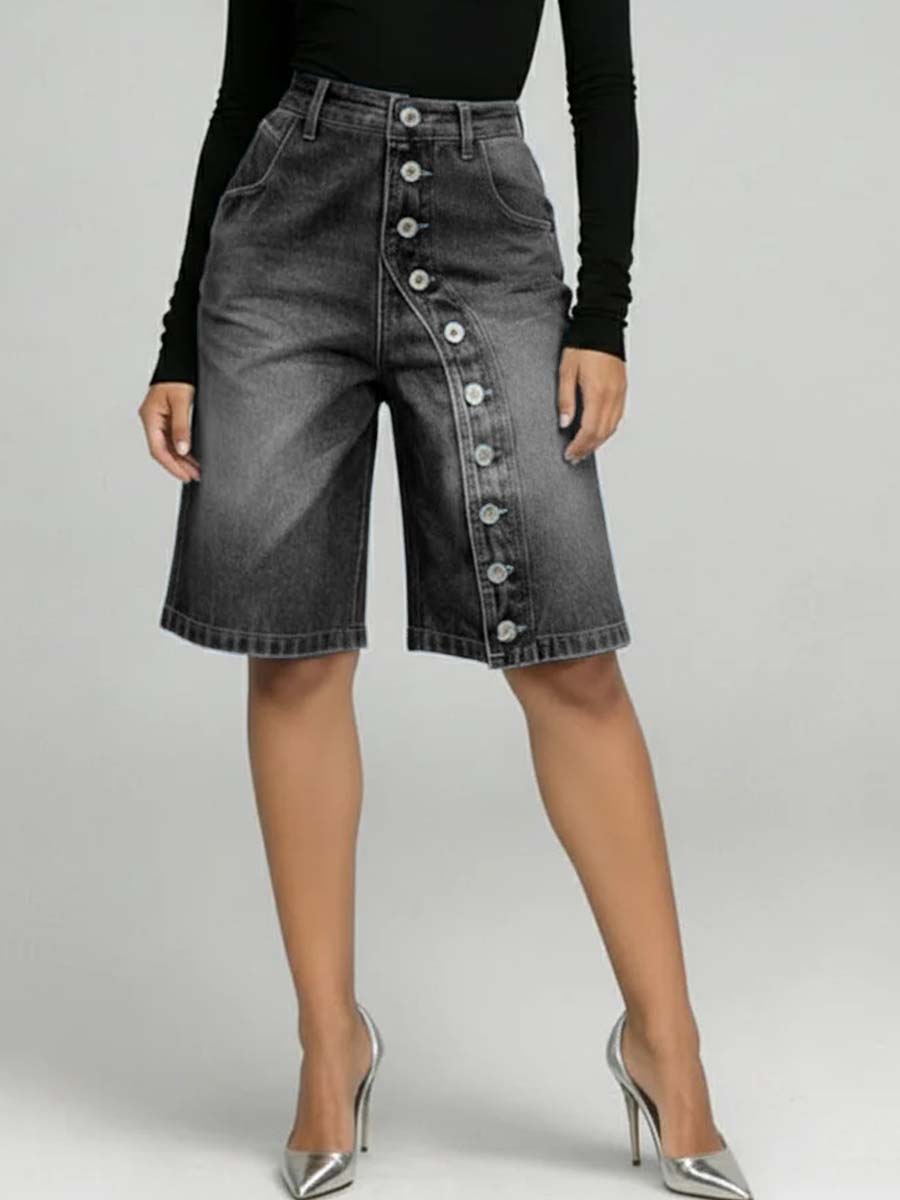 Léa™ | Short en jean taille haute
