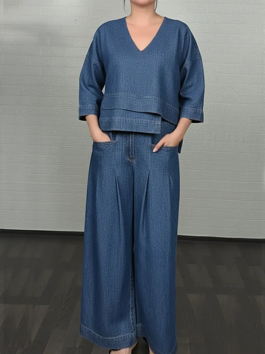 Samira™ | Ensemble denim 2 pièces