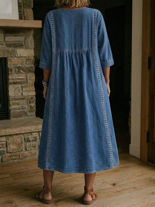 Lorène™ | Robe en jean vintage
