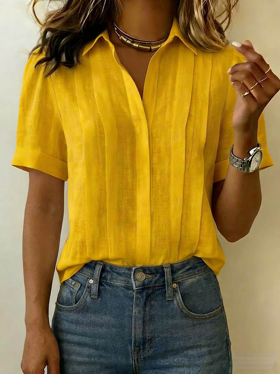 Rim™ | Chemise ample plissée à revers
