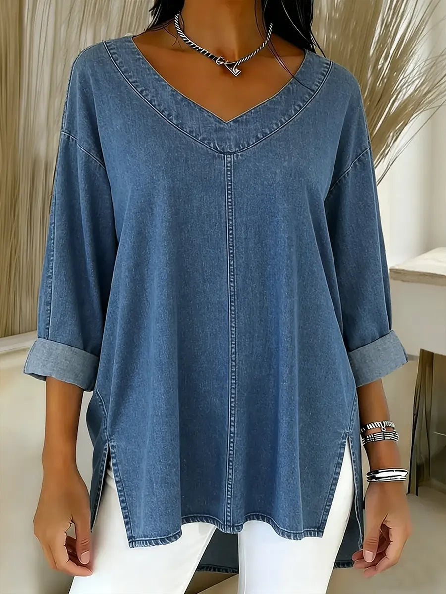Adèle™ | Top en denim lavé