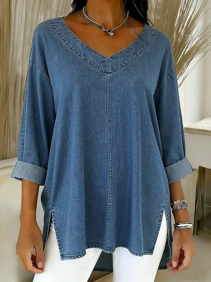 Adèle™ | Top en denim lavé