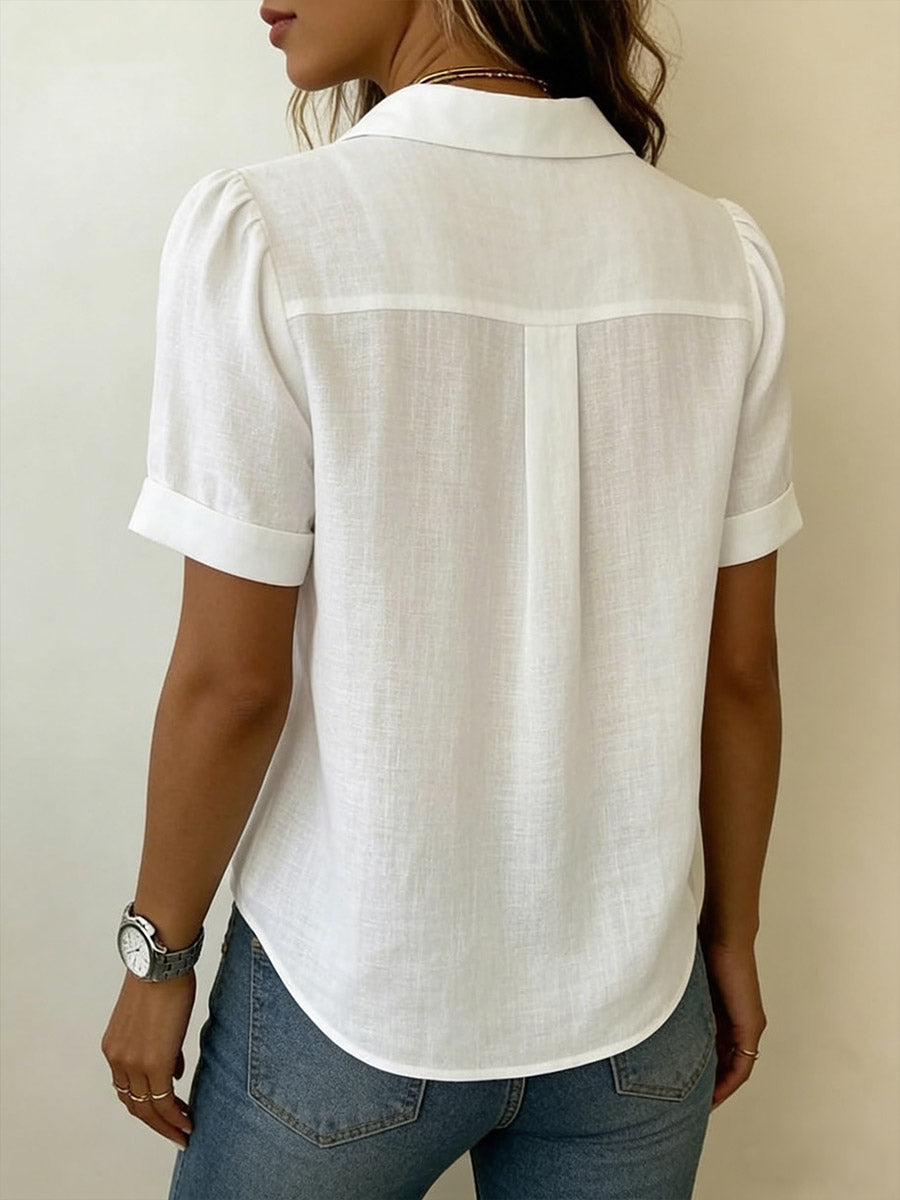 Rim™ | Chemise ample plissée à revers