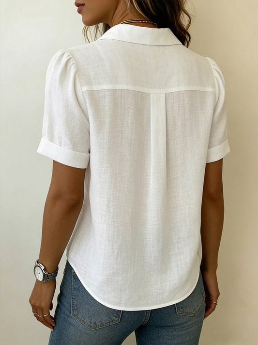 Rim™ | Chemise ample plissée à revers