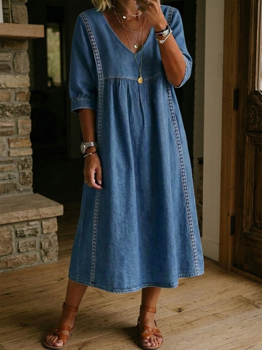 Lorène™ | Robe en jean vintage