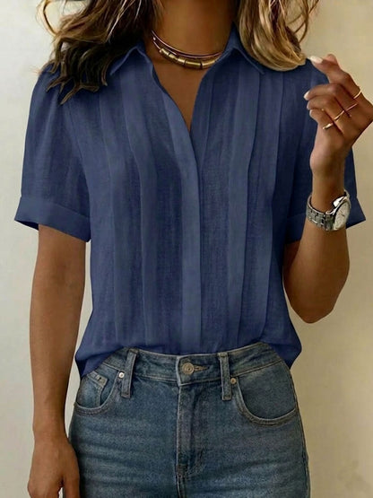 Rim™ | Chemise ample plissée à revers