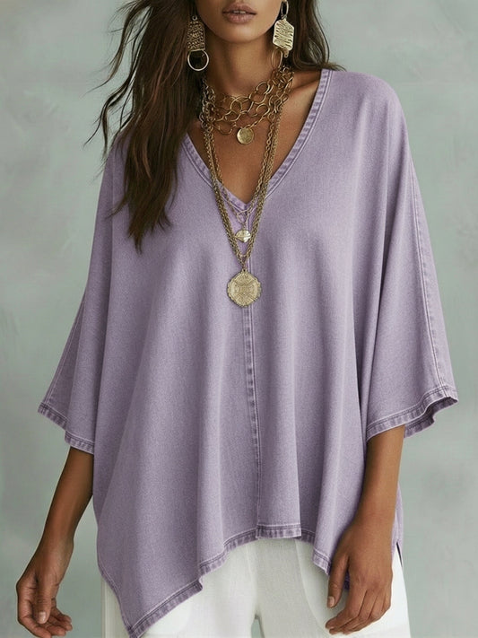 Margot™ | Chemise en denim col V