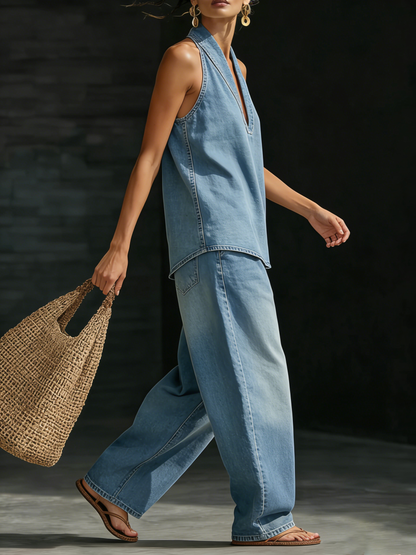 Gaëtane™ | Ensemble denim 2 pièces