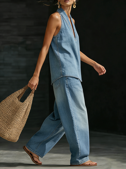 Gaëtane™ | Ensemble denim 2 pièces