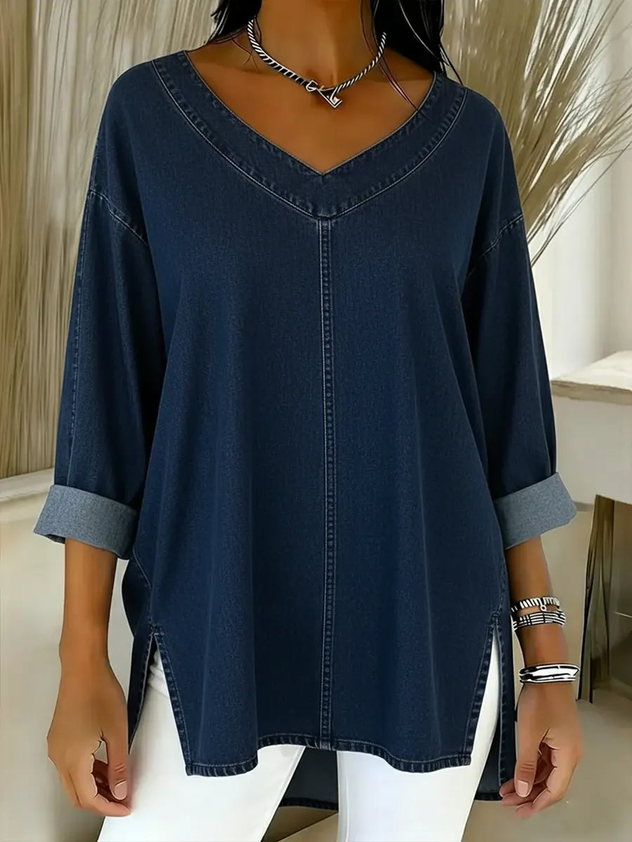 Adèle™ | Top en denim lavé
