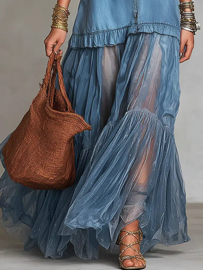 Eva™ | Robe maxi en jean
