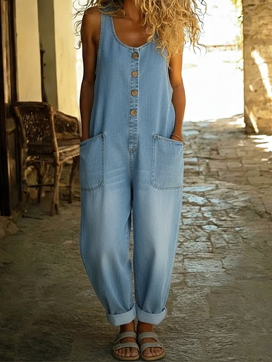 Aurore™ | Combinaison en jean 7/8