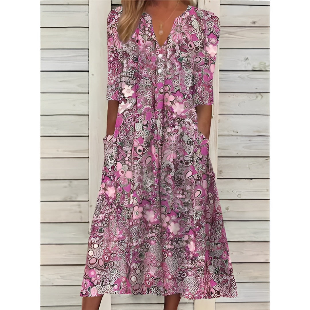 Susan™ | Damen Sommerkleid mit Blumenmuster