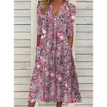 Susan™ | Damen Sommerkleid mit Blumenmuster